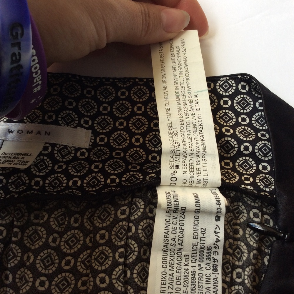 Zara woman silk patterned skirt button apron - Picture 4 of 4